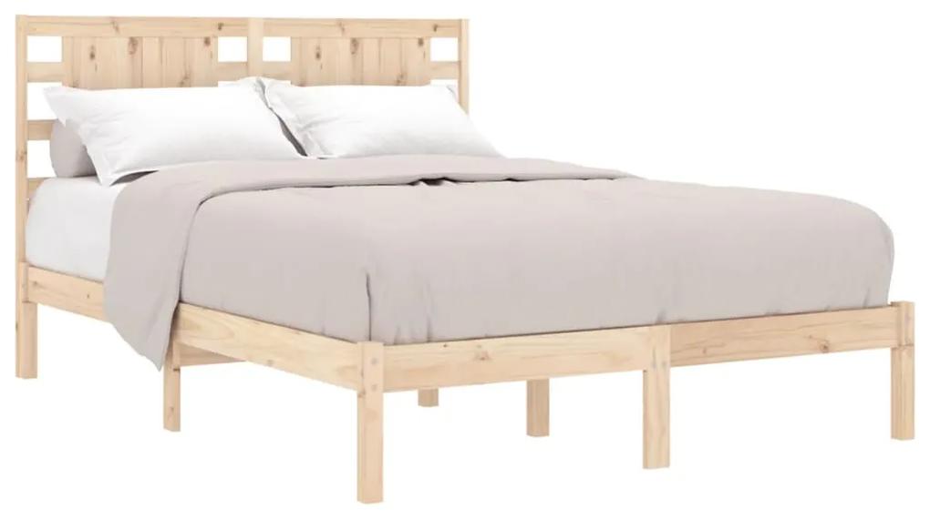 Estrutura de cama 200x200 cm madeira de pinho maciça