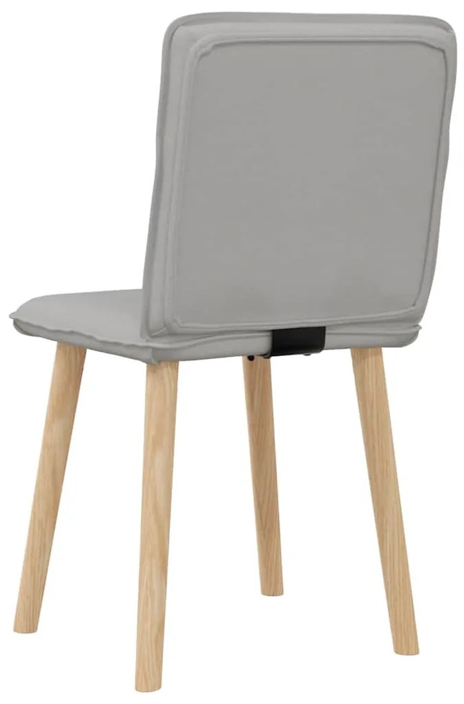 Cadeiras de jantar 2 pcs tecido cinza nuvem