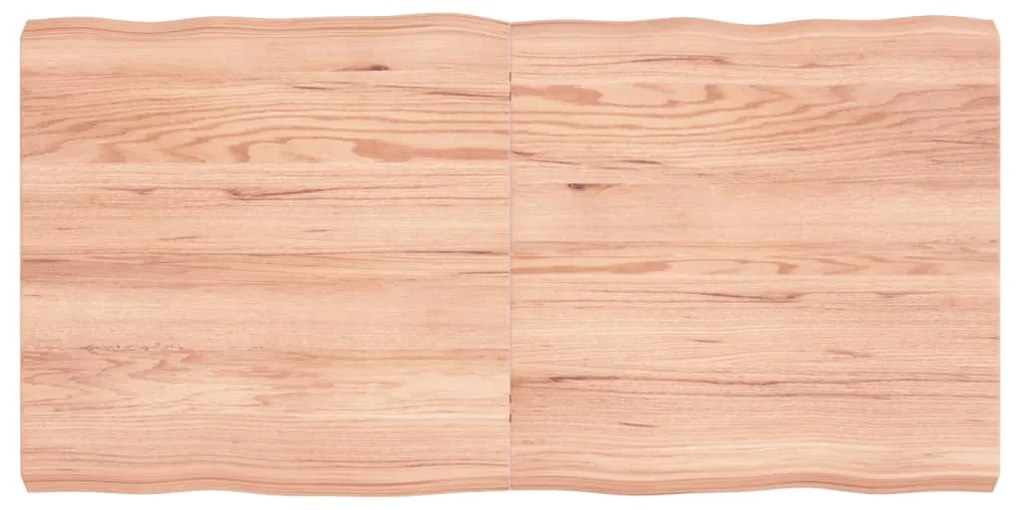 363961 vidaXL Tampo de mesa com bordas vivas carvalho tratado castanho-claro