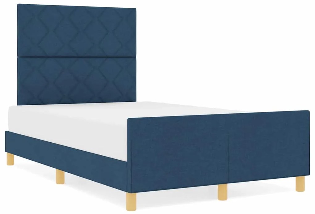 Cama Azul vidaXL 120x200 cm Tecido