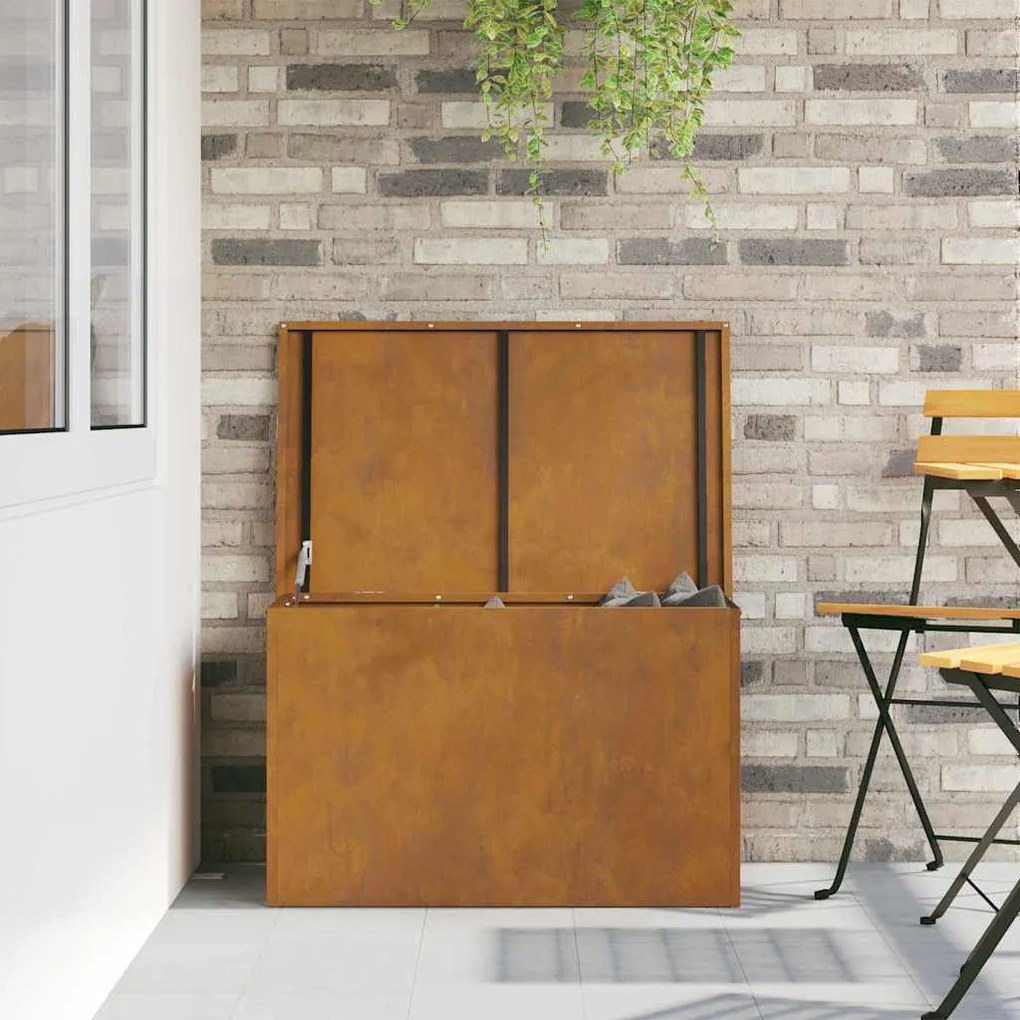 Caixa de Armazenamento Externa Castanho 80 x 50.5 x 50 cm