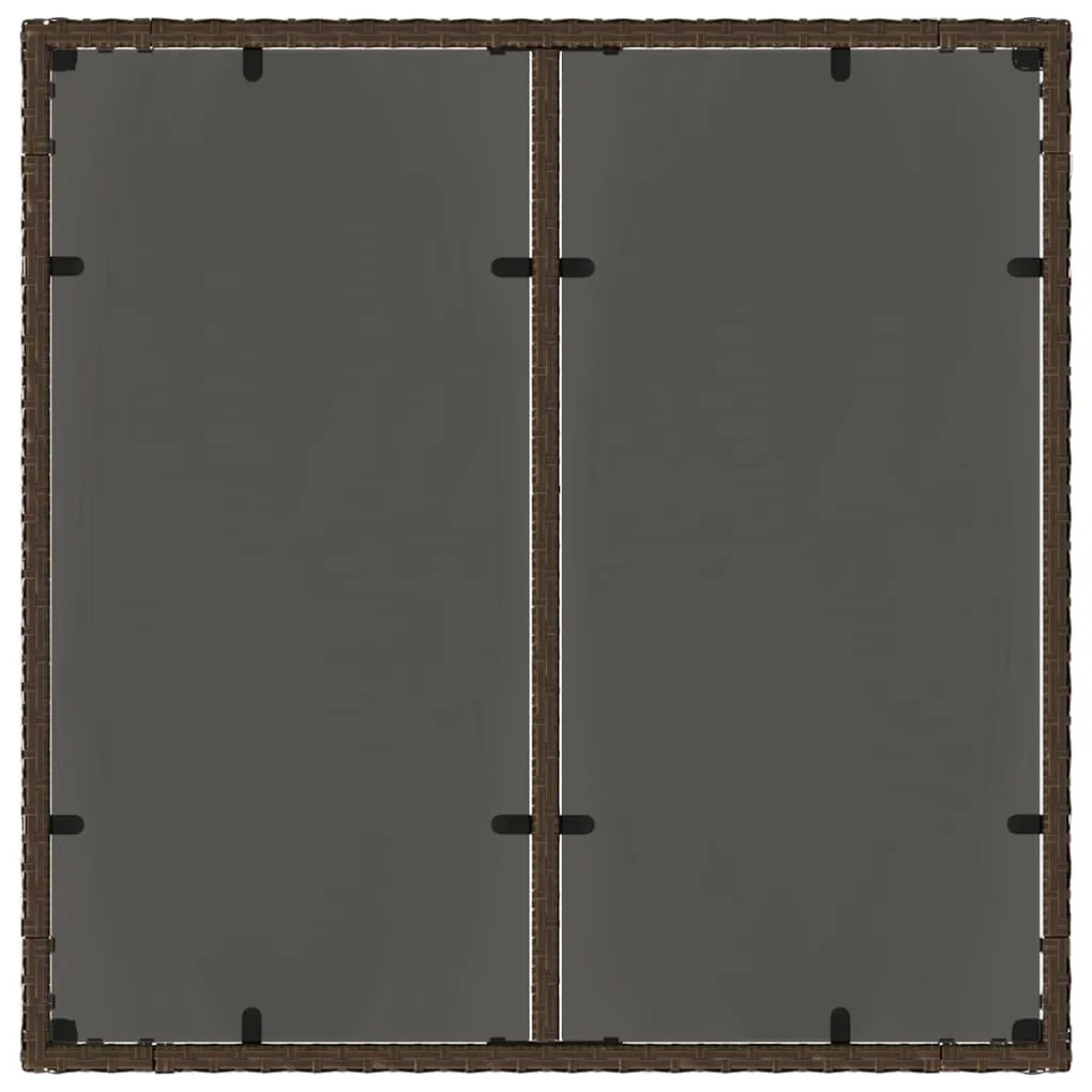 Conjunto de Jantar para Jardim 5 pcs Castanho 90 x 90 x 75 cm