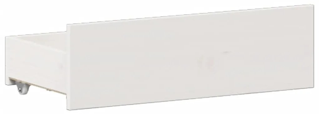 Cama com estante sem colchão 200x200 cm pinho maciço branco