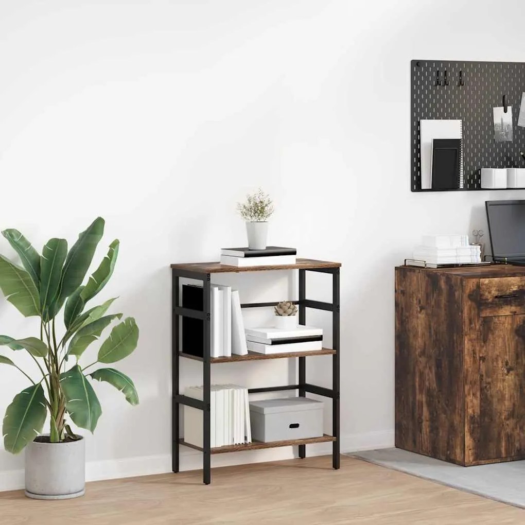 vidaXL Estante Carvalho Defumado 60 x 29,5 x 81 cm Madeira processada