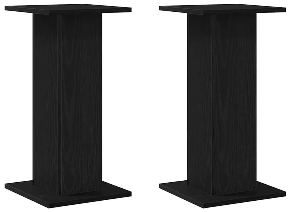 Suportes pra alto-falantes - 2 pcs, Carvalho Preto, 30 x 30 x 60 cm, M