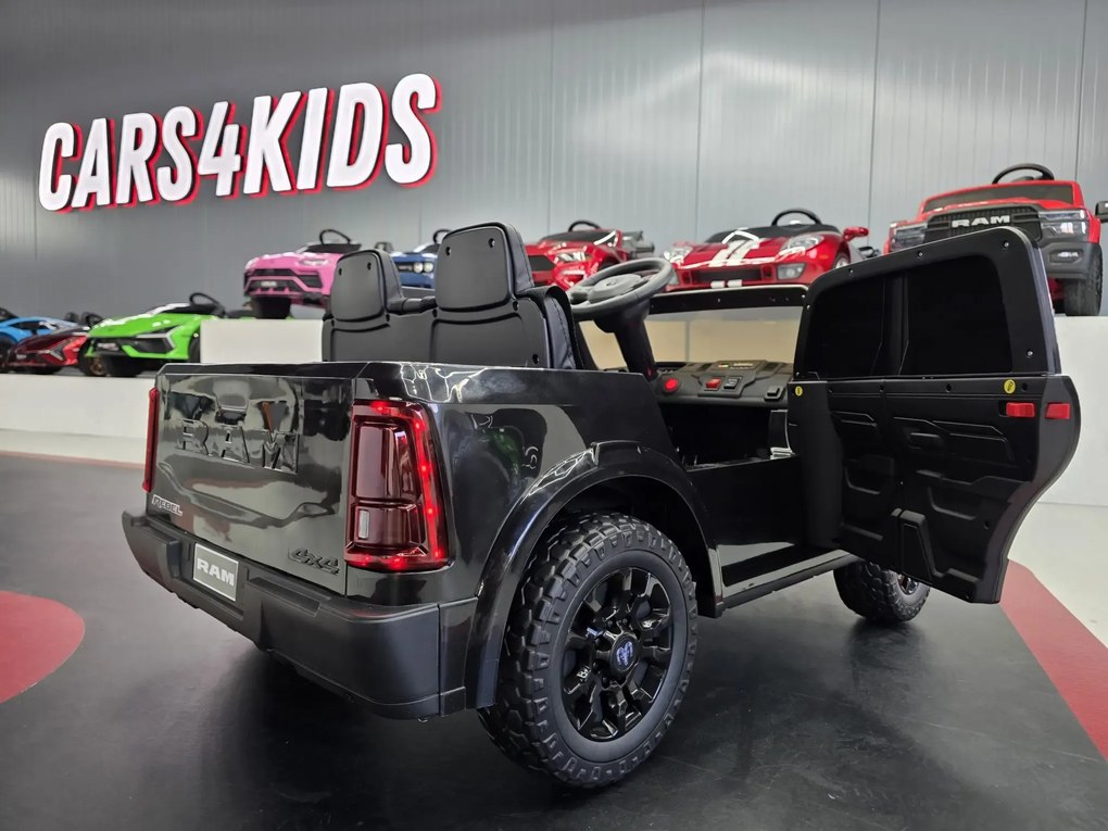 Carrinha Infantil bateria Dodge RAM 12V, Rodas EVA preto