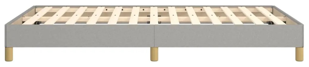 Estrutura de cama 120x190 cm tecido cinzento-claro