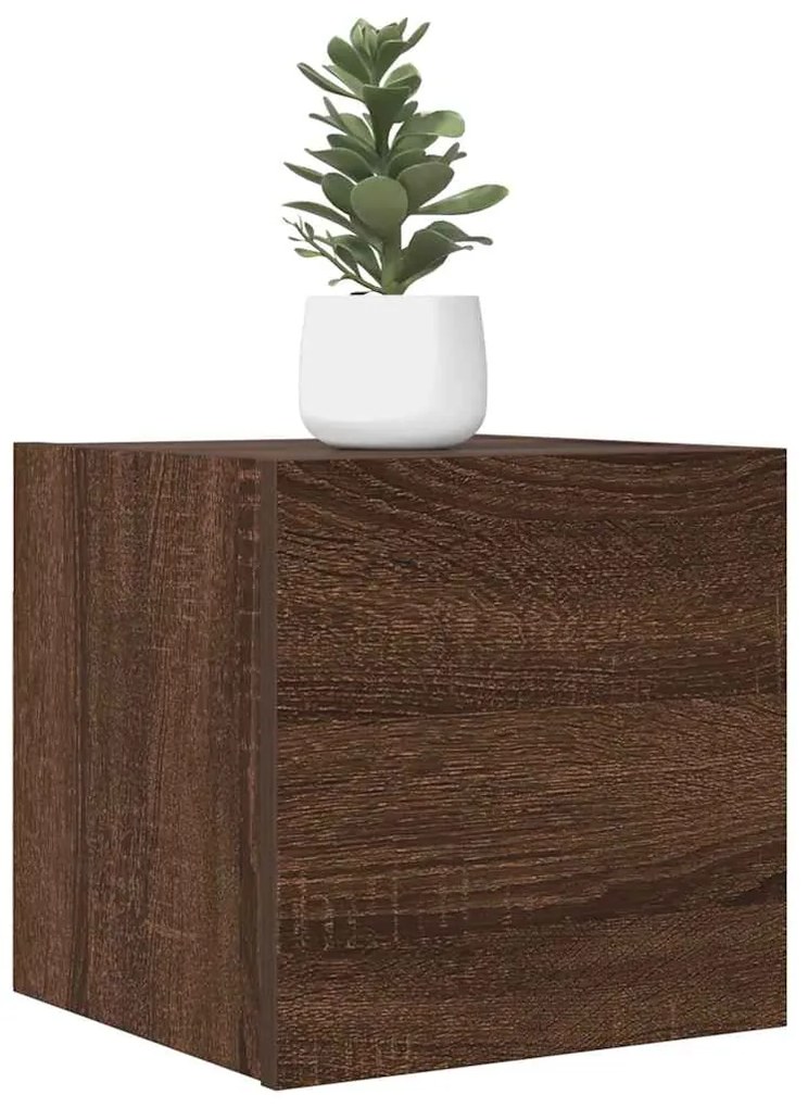 Móveis de TV de parede 4pcs 30,5x30x30 cm cor carvalho castanho
