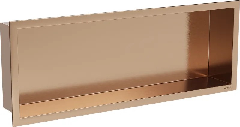 Mexen X-Wall-R prateleira embutida com flange 60 x 20 cm, cobre escovado - 19C0602010