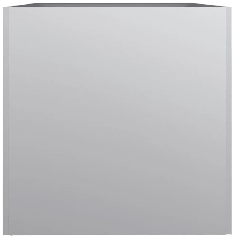 Vaso/floreira 62x47x46 cm aço galvanizado prateado