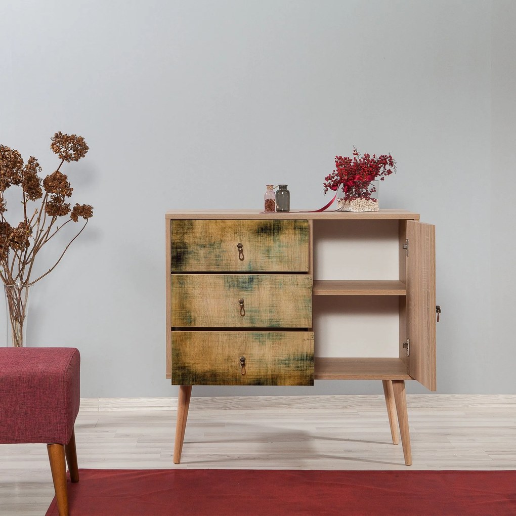 Cômoda Verybox – Carvalho Sonoma – 90x90x40 cm