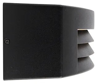 Candeeiro de parede exterior moderno preto IP44 - Hurricane 1