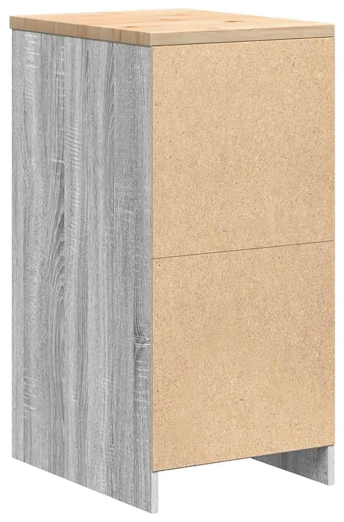Armário de arrumação de garagem cinzento sonoma 40x51x85 cm