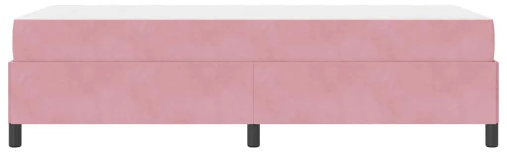 Estrutura da Cama Outros Rosa e branco 100 x 200 cm Veludo