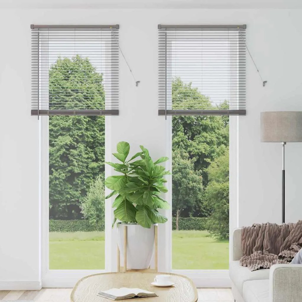 Persiana de Janela com cortinas Outros Manual Prata 80 x 220 cm Alumín
