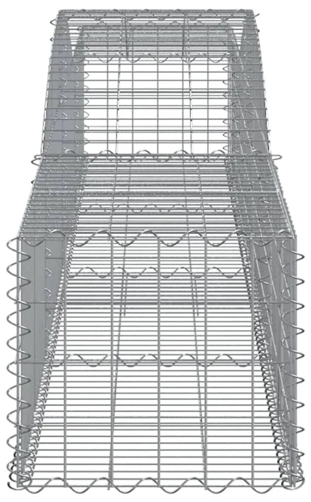 Cestos gabião arqueados 10 pcs 400x50x40/60cm ferro galvanizado