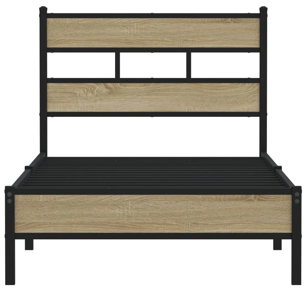 Estrutura cama s/ colchão derivados de madeira carvalho sonoma