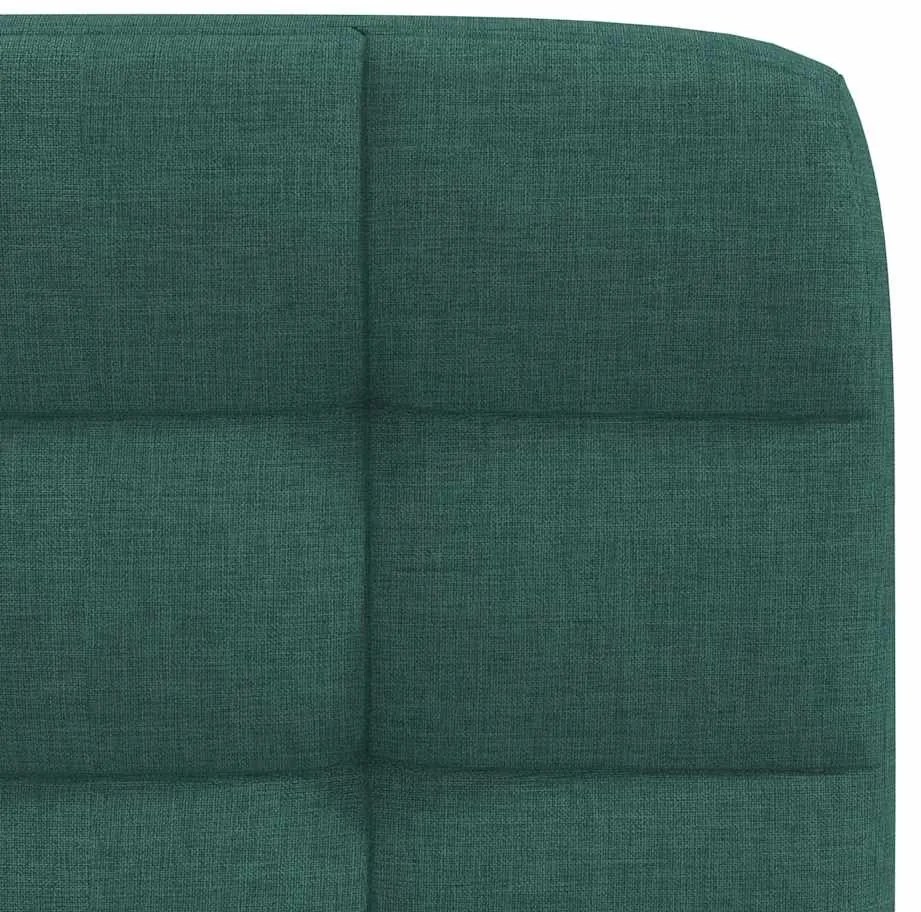 Cadeiras de jantar 4 pcs tecido verde escuro