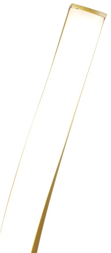 Candeeiro de pé dourado com LED dimmer 3 níveis Kelvin - Henk Design