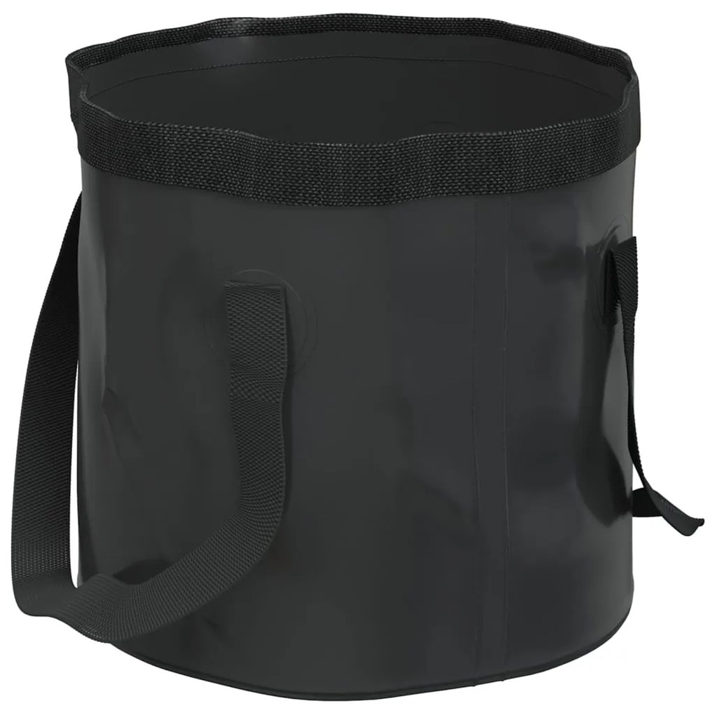 Baldes dobráveis 2 pcs 30 L PVC preto