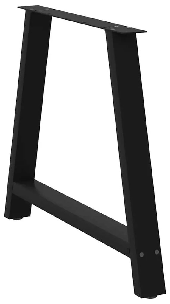 Pés para mesa de jantar em formato A, 2 peças, preto, 100x(72-73) cm,