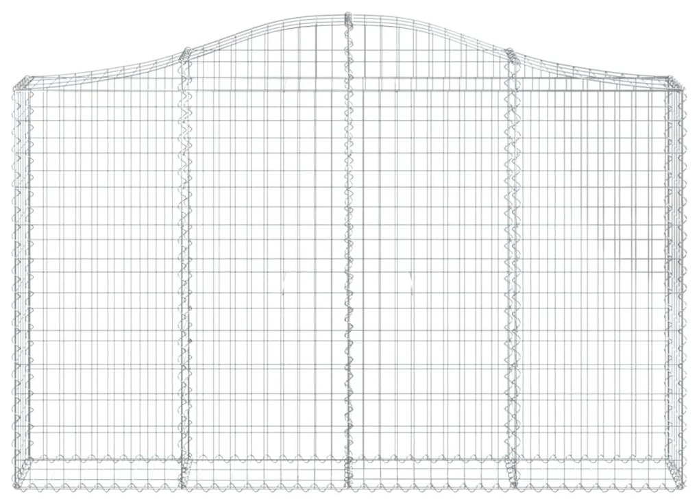 Cestos gabião arqueados 25 pcs 200x30x120/140 ferro galvanizado