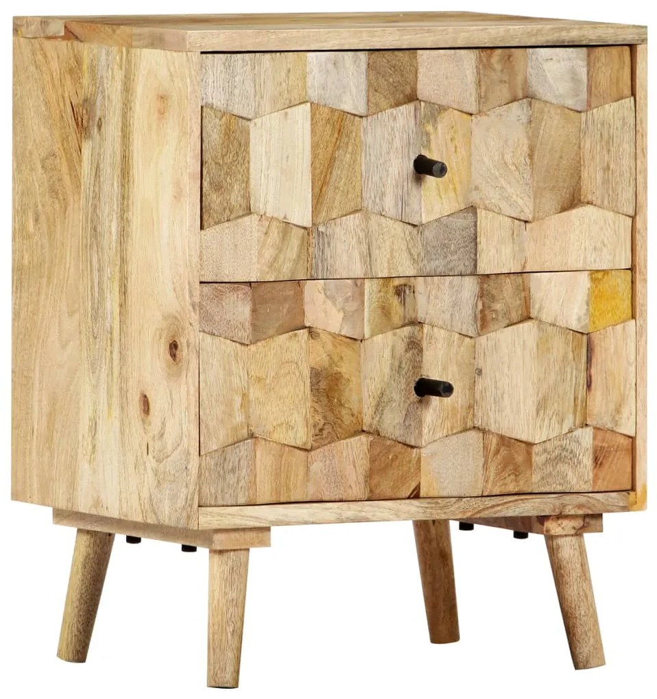 Mesa de cabeceira 40x30x50 cm madeira de mangueira maciça
