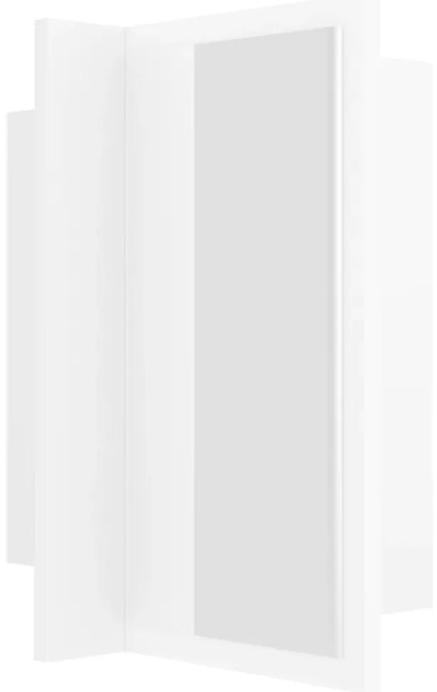 Armário espelhado casa de banho LED 40x12x45 cm acrílico branco