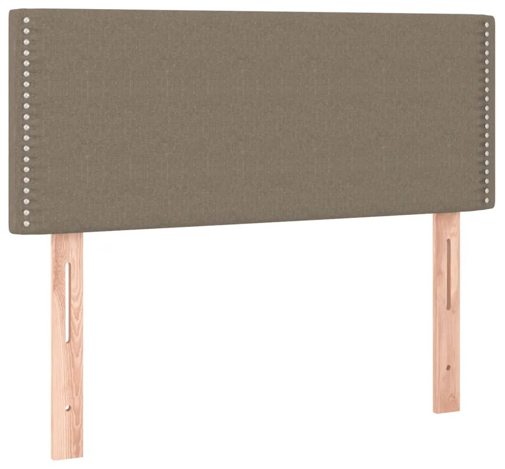Cama boxspring c/ colchão 120x190cm tecido castanho-acinzentado