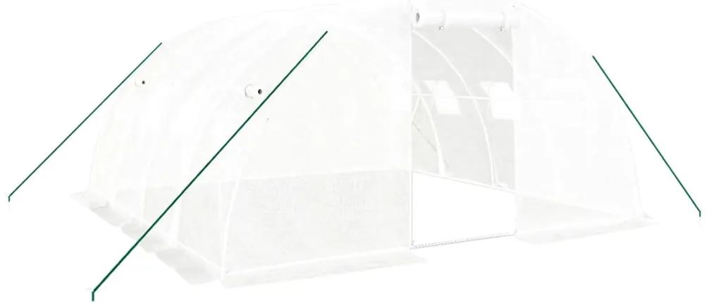 Estufa com estrutura de aço 16 m² 4x4x2 m branco