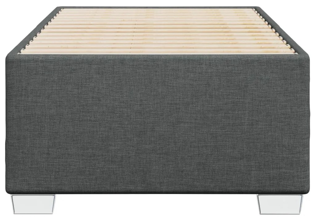 Estrutura de cama sem colchão 90x200 cm tecido cinzento-escuro