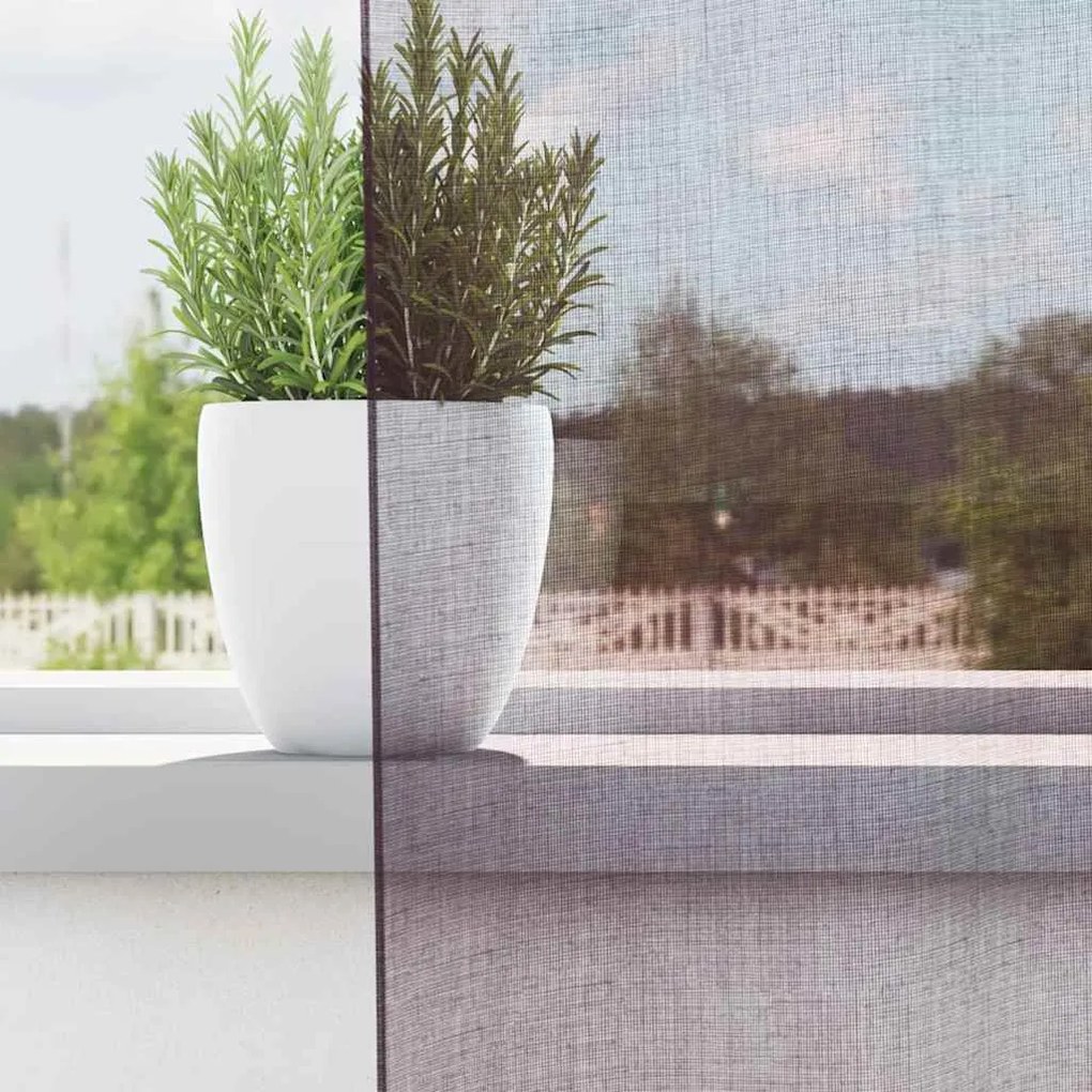 Cortinas de voile com ilhós 2 pcs roxo 140x300 cm