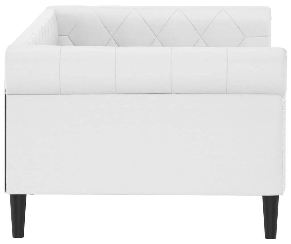 Sofá-cama 80x200 cm couro artificial branco