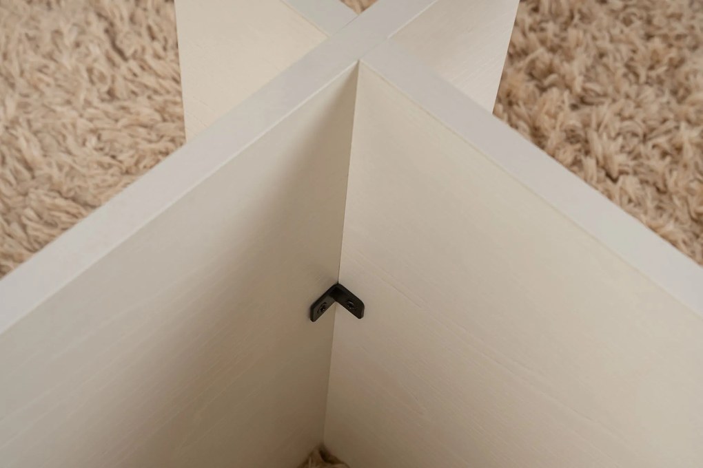 Mesa de Centro Vetrino – Branco Amadeirado – 105x40x65 cm
