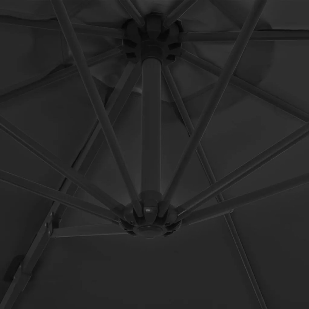 Guarda-sol de jardim com base portátil antracite