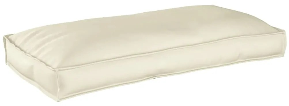 Almofada de Palete para Assento/Costa Creme 120x60x12 cm em Tecido Oxf