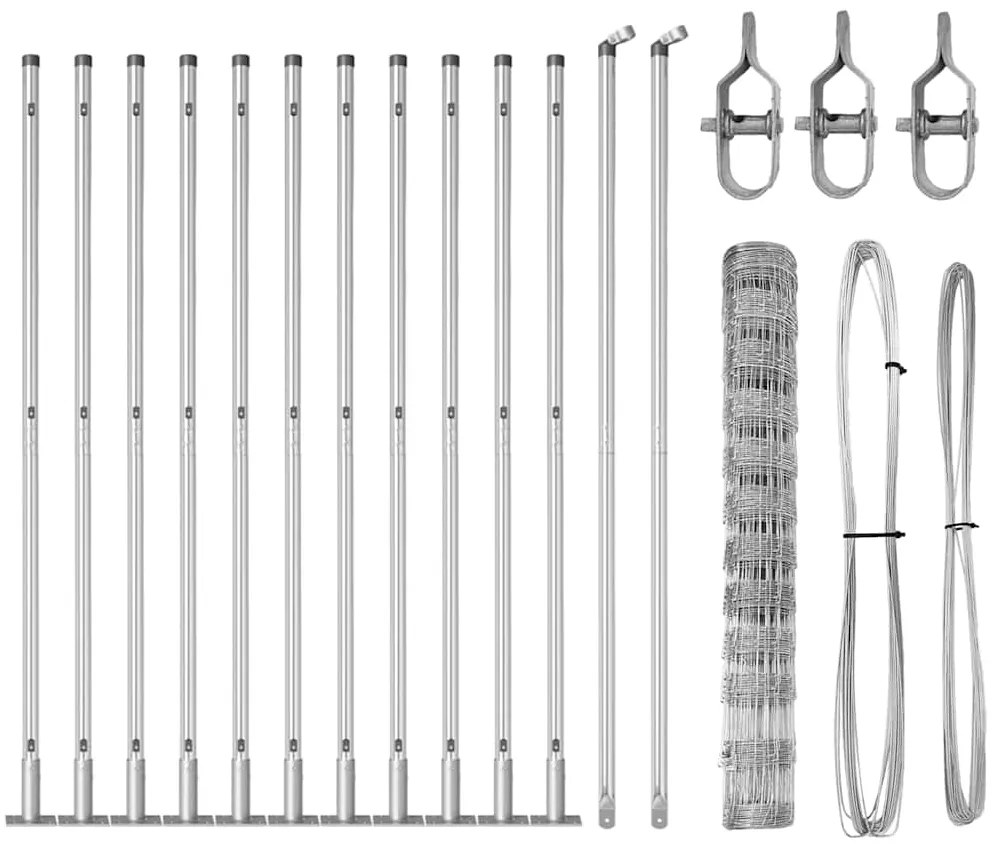 Cerca de Campo 1,2x25 m de Aço Galvanizado