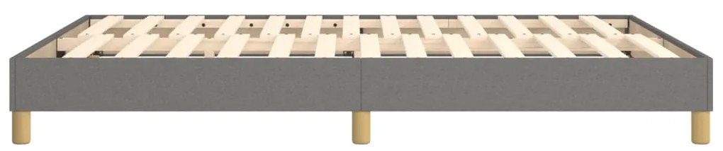 Estrutura de cama sem colchão 140x190 cm tecido cinzento-escuro
