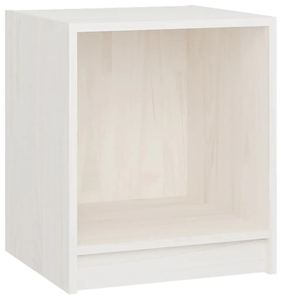 Mesas de cabeceira 2 pcs 35,5x33,5x41,5 cm pinho maciço branco