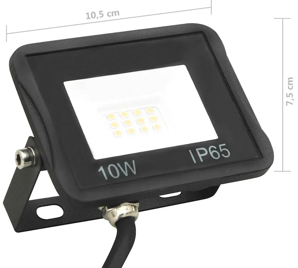 Projetor c/ iluminação LED 10 W branco quente