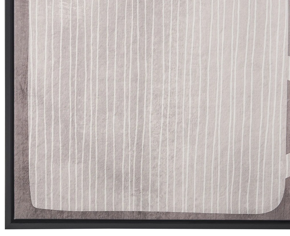 Quadro com motivo de folhas em cinzento 63 x 93 cm CREDERA Beliani