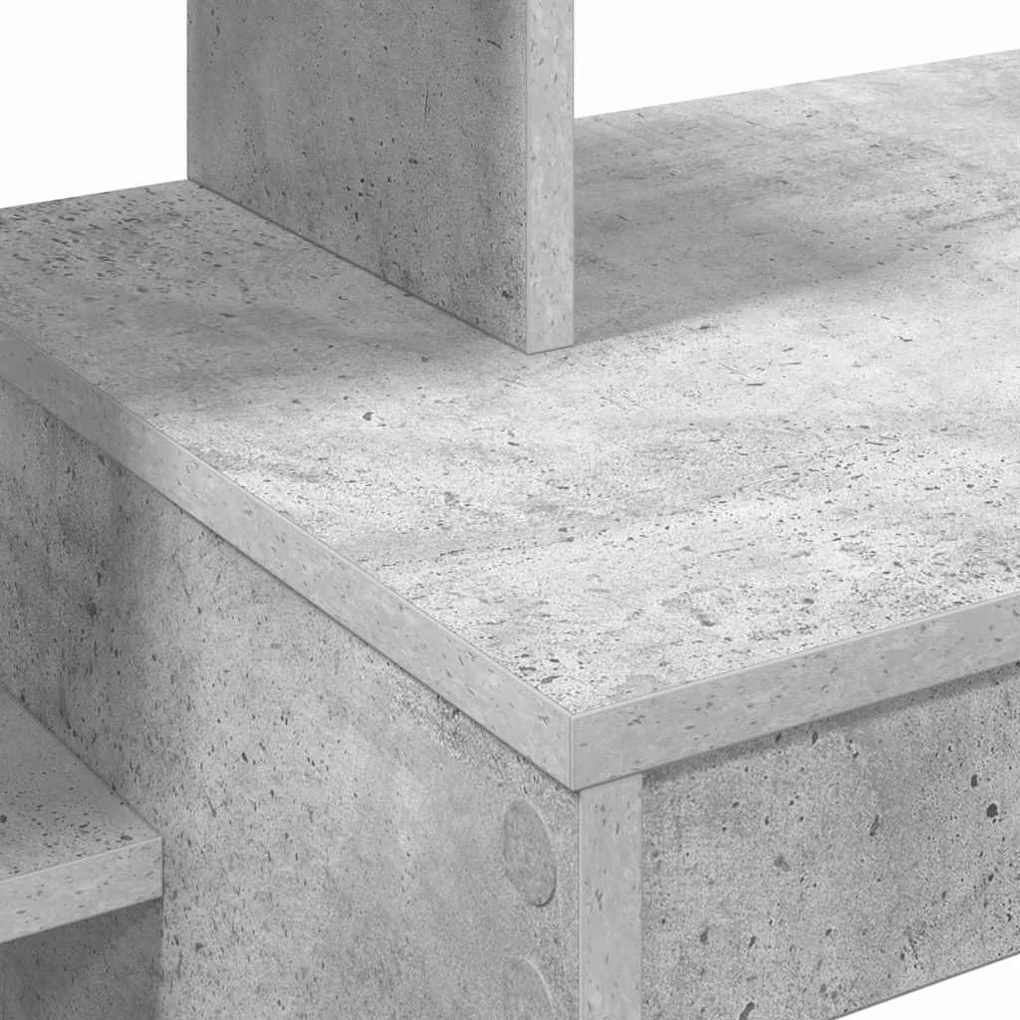 Escrivaninha Cinza betão Laminado efeito betão, madeira engenheirada