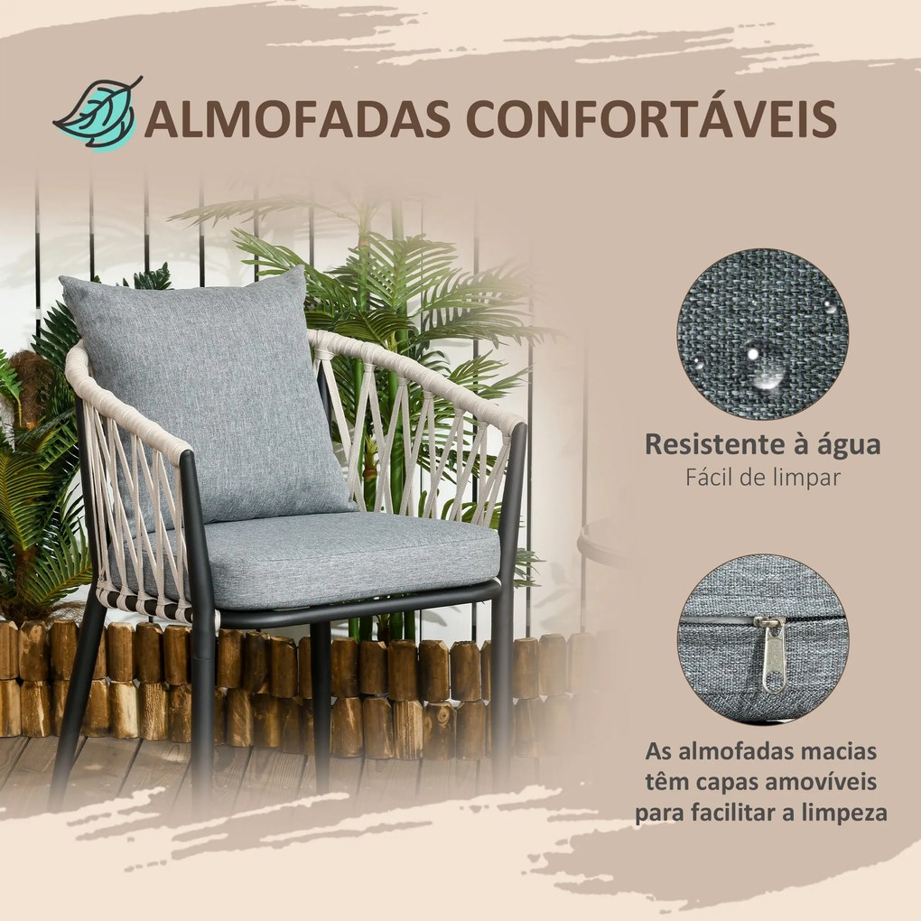 Conjunto Móveis de Jardim 3 Peças Conjunto Móveis de Exterior Incluí M