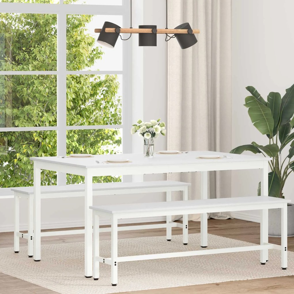vidaXL Mesa de jantar Branco 150 x 90 x 75 cm