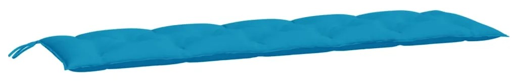 Almofadão para banco de jardim 180x50x7 cm tecido azul-claro