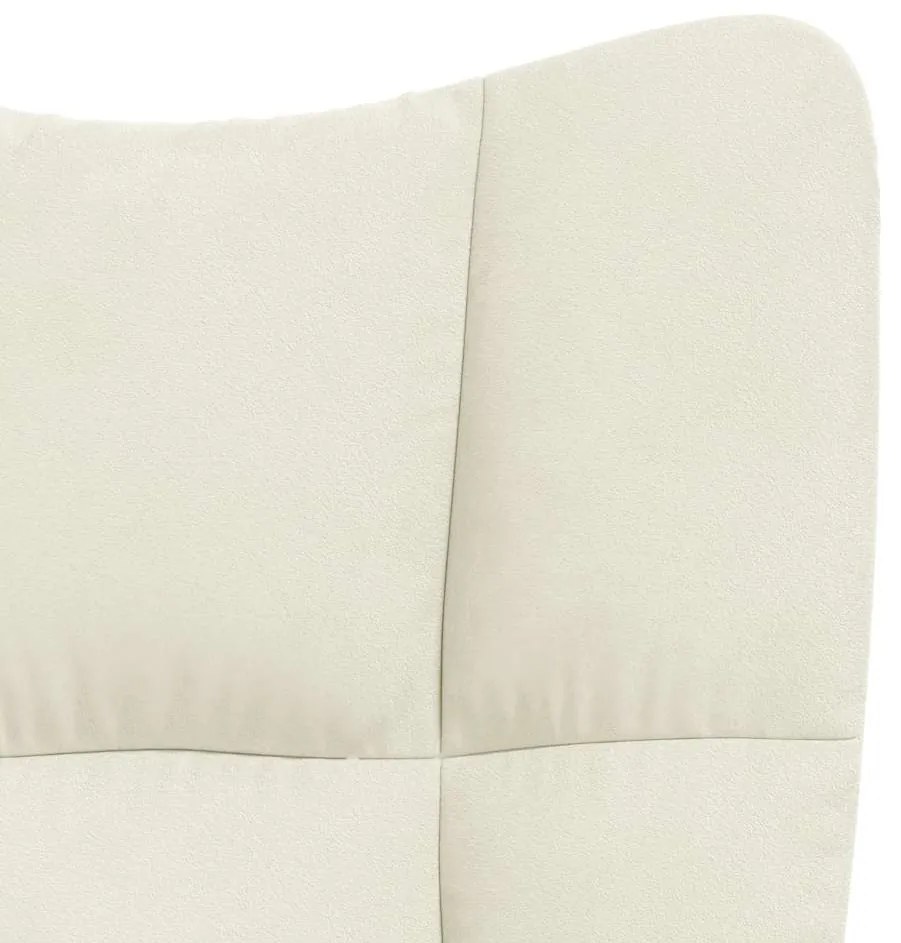 Cadeira de descanso veludo branco nata
