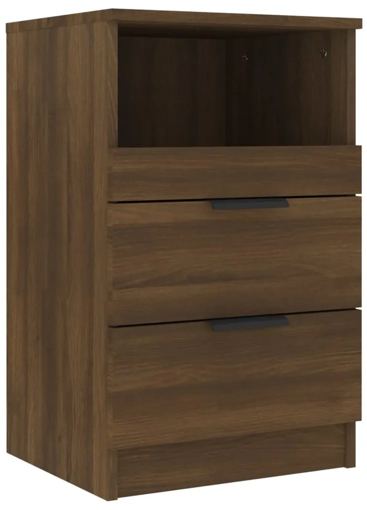 Mesas de cabeceira 2 pcs derivados de madeira carvalho castanho