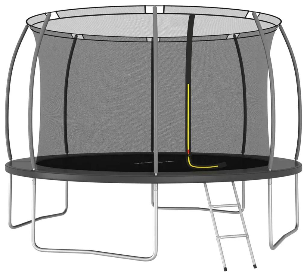 92951 vidaXL Conjunto de trampolim redondo 366x80 cm 150 kg