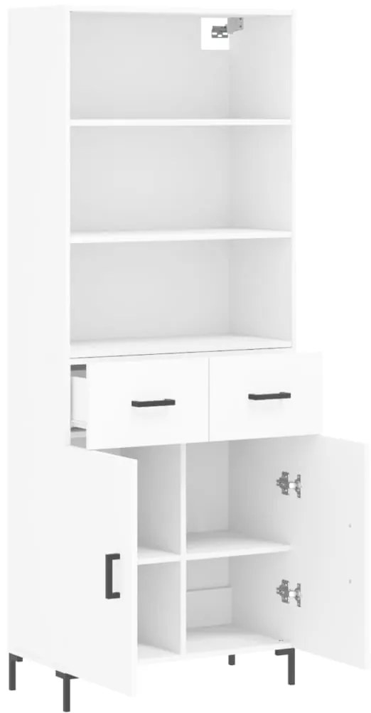 Armário alto 69,5x34x180 cm derivados de madeira branco