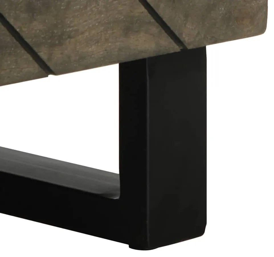 Mesa de centro 80x50x40 cm madeira de mangueira maciça preto